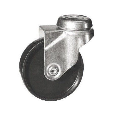 Roulette pivotante Ø50 fixation à trou central ( oeil ), polyamide