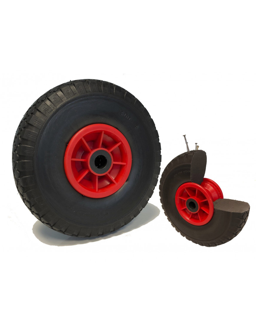 Roue increvable diable 260 x 85  (3.00-4) alésage 25 mm roulement à rouleaux