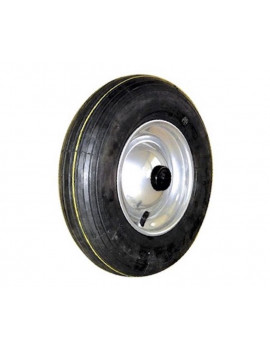 Roue  gonflable diamètre 400 x 100  alésage 25 mm corps tôle roulement à billes