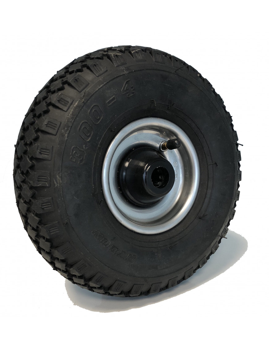 Roue  gonflable diamètre 260 x 85 (3.00-4) alésage 25 mm corps tôle roulement à rouleaux