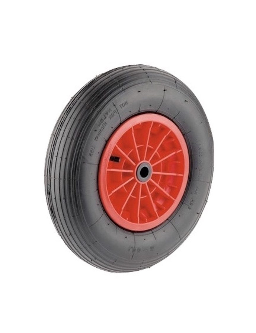 Roue  gonflable diamètre 400 x 100  alésage 25 mm roulement à rouleaux