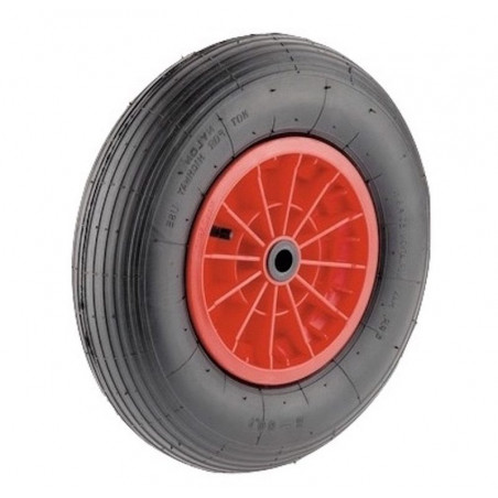 Roue  gonflable diamètre 400 x 100  alésage 25 mm roulement à rouleaux