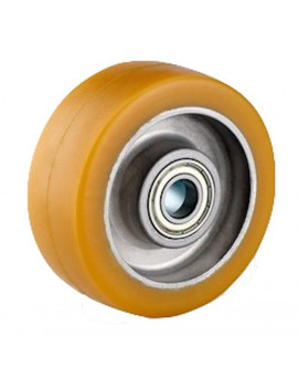 Roue polyuréthane jante aluminium 100 x 40 alésage 12 longueur de moyeu 40 mm roulement à billes