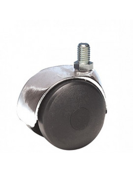 Roulette diamètre 50 chromée à tige filetée 8x15