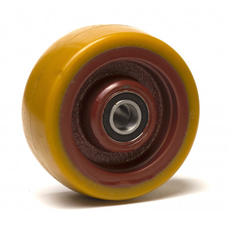 Roue polyuréthane jante fonte 100 x 40 LM40 AL15 charge 400Kg