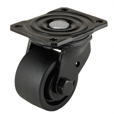 Roulette pivotante  diamètre 73 x 46 polyamide renforcée noir - 300Kg