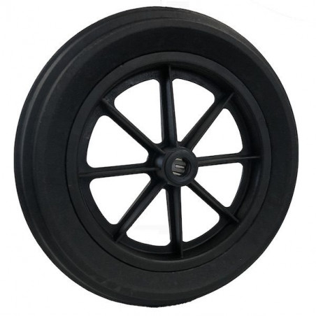 Roue brouette caoutchouc plein diamètre 400 x 80 alésage 20 longueur de moyeu 74 mm roulement à rouleaux