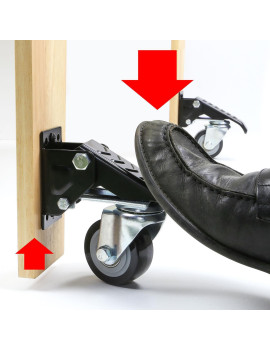 Roulette escamotable pivotantes pour meuble et établi Ø 65 mm